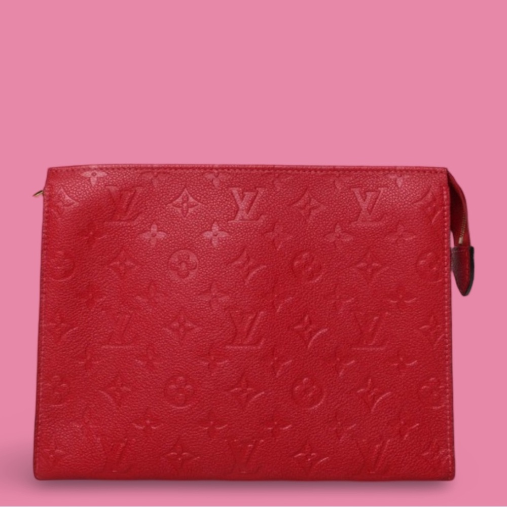 Louis Vuitton Empreinte Monogram Toiletry Pouch 26 Scarlet